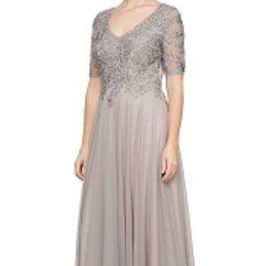 Mother of Bride or Mother of Groom Dress, Jeanne Alexander, Sz 16, altered, Navy